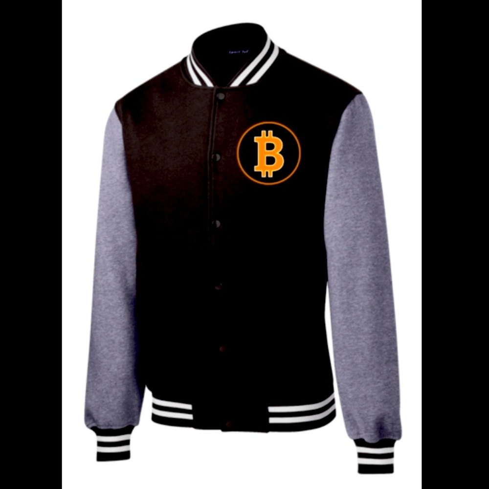 Bitcoin Letterman Fleece Jackets